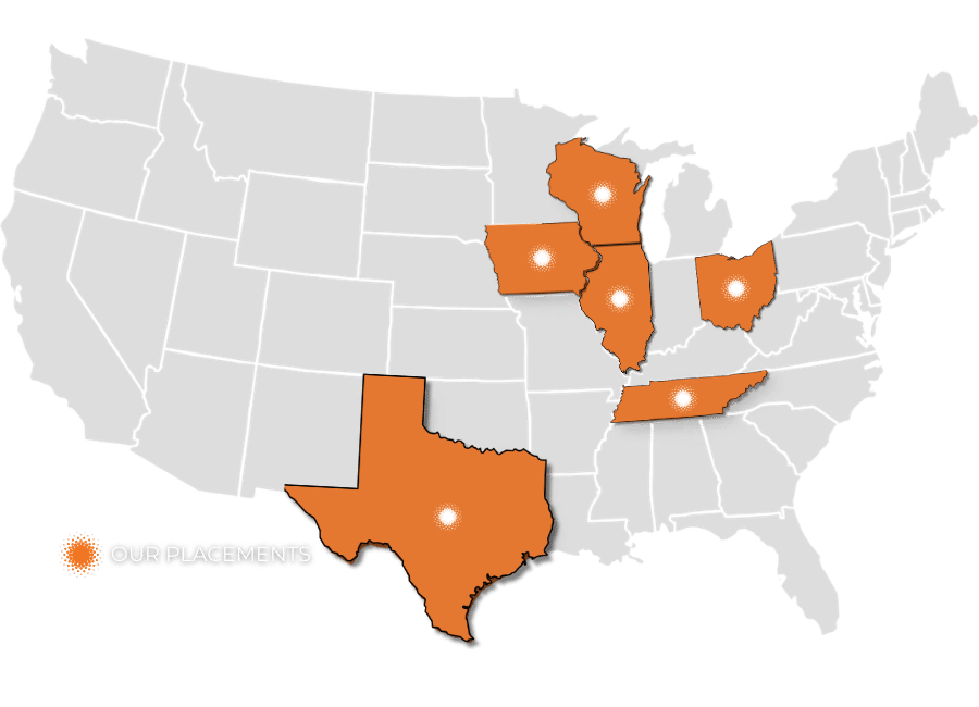 Locations where Fusion Recruiters has filled Finance and Accounting Executive roles