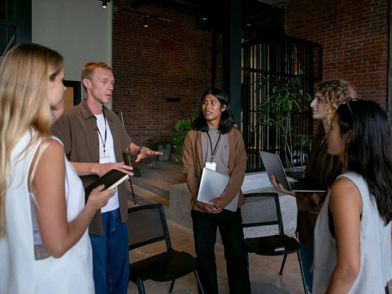 alent strategy consultants in Wisconsin leading an interview debrief